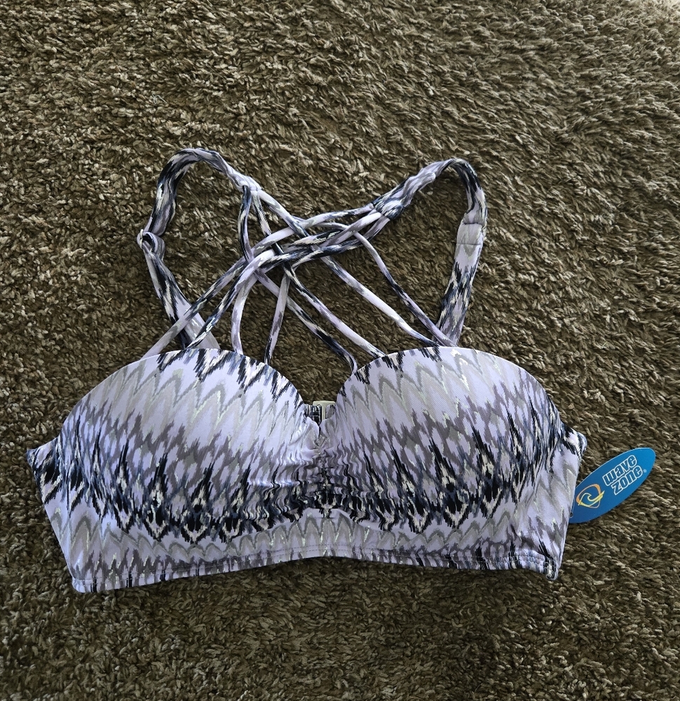 Swim Top Bikini 1x New With Tags Purple Strappy‎